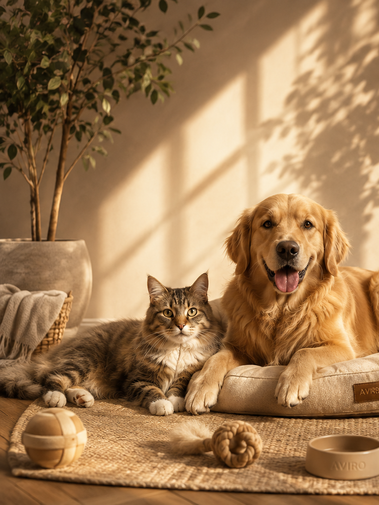 Pet companions sharing a quiet moment